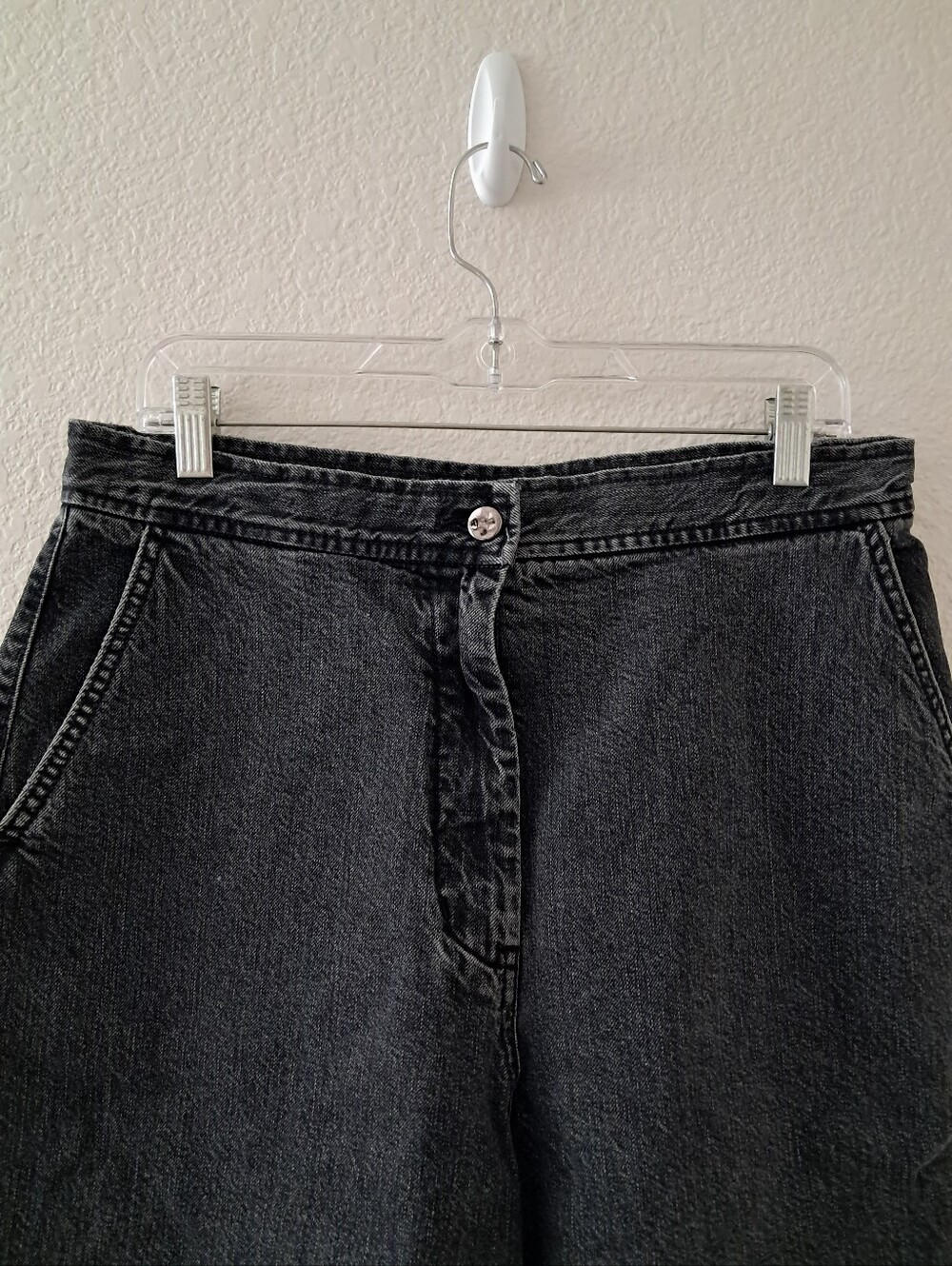 Rachel Comey Nikki Denin Shorts Women's Size 8 Black Coulottes Bermuda Edgy - Picture 2 of 8